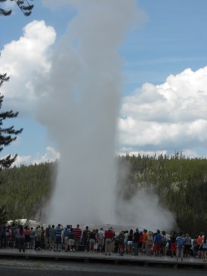 Old Faithful doing its thing.