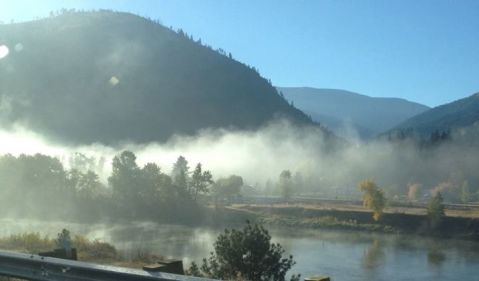 Morning mist on the Clark Fork in western Montana