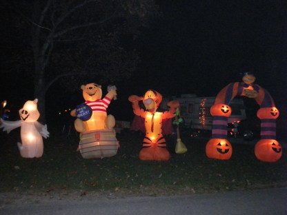Halloween decorations at Hardy Lake State Recreation Area, Indiana
