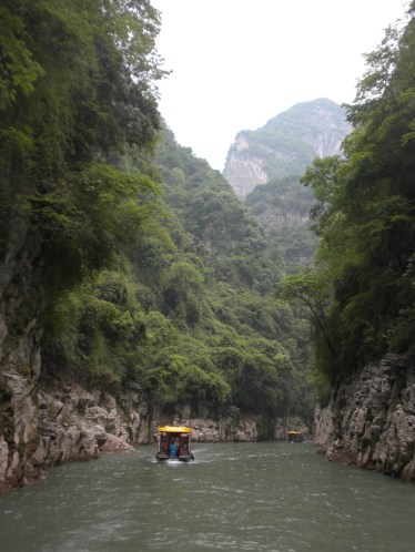 Sampans heading up the Goddess Stream