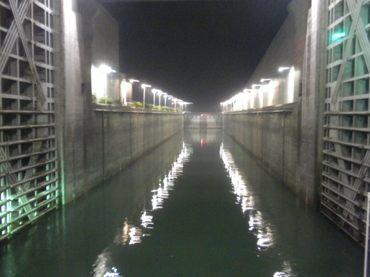 Passing into the second lock