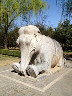The carved stone figures along the Sacred Way of the Ming Tombs are impressive, but they got this elephant wrong.