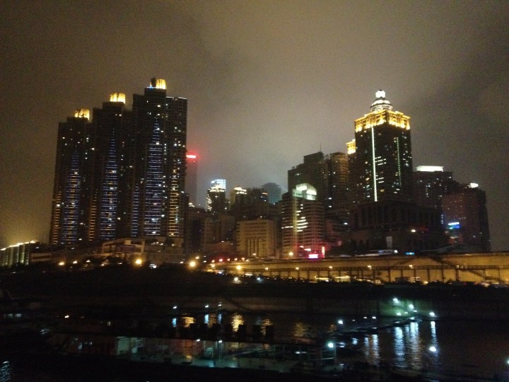 The lights of Chingqing as we set sail