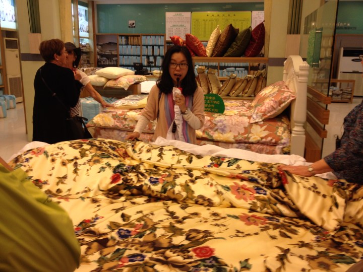 Our local guide, Allie, showing the finished product