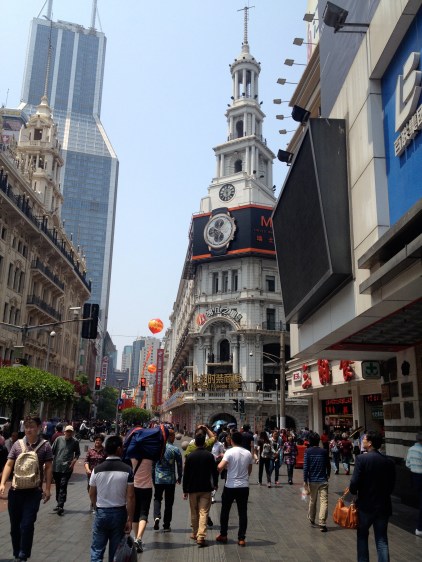 The Nanjing Road, awash with shoppers