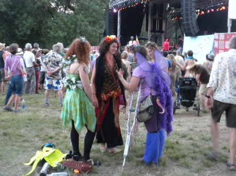 Most people wear shorts and T-shirts, but some like to dress up.