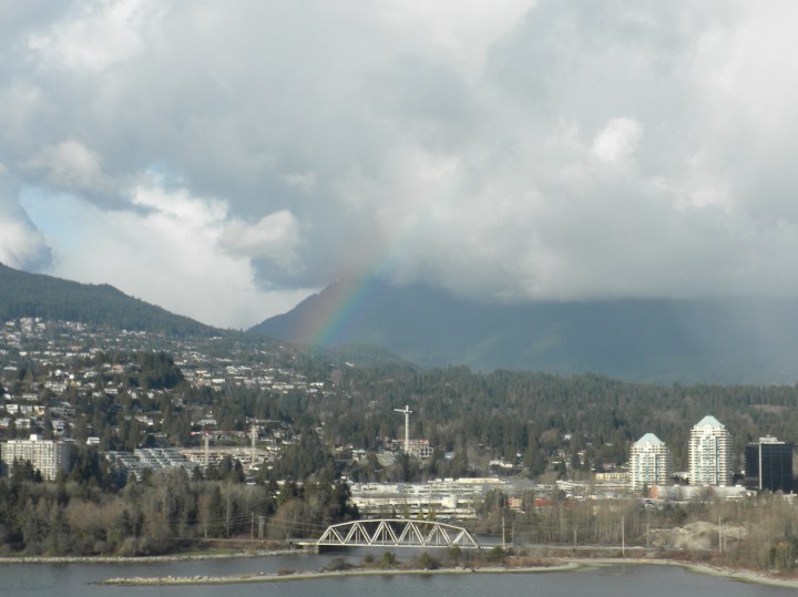 Rainbow seen from Prospect Point, at the northern tip of Vancouver's Stanley Park