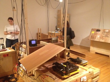 One of the exhibits in the Vancouver Art Gallery's "Mash UP" exhibition. Created by a group called a Japanese artist named Ujino Muneteru, who creates complex musical instruments out of all sorts of objects.