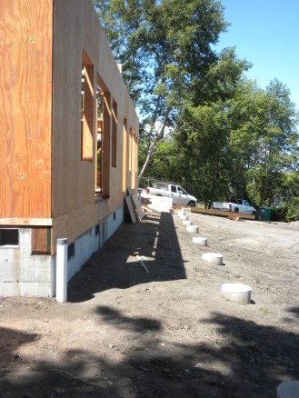 Footings for the first-floor deck