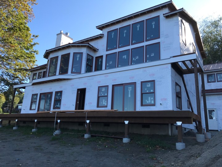 All windows and doors are now installed.