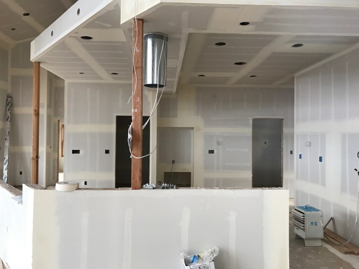 The kitchen, from the living room