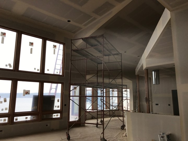 Looking from the living room toward the dining room