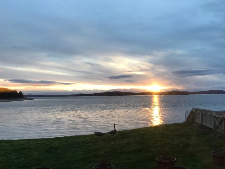The sunset viewed from the Haven restaurant, where we had dinner on our last night