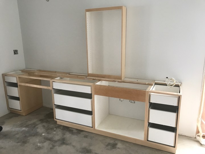 Cabinets in the master bath