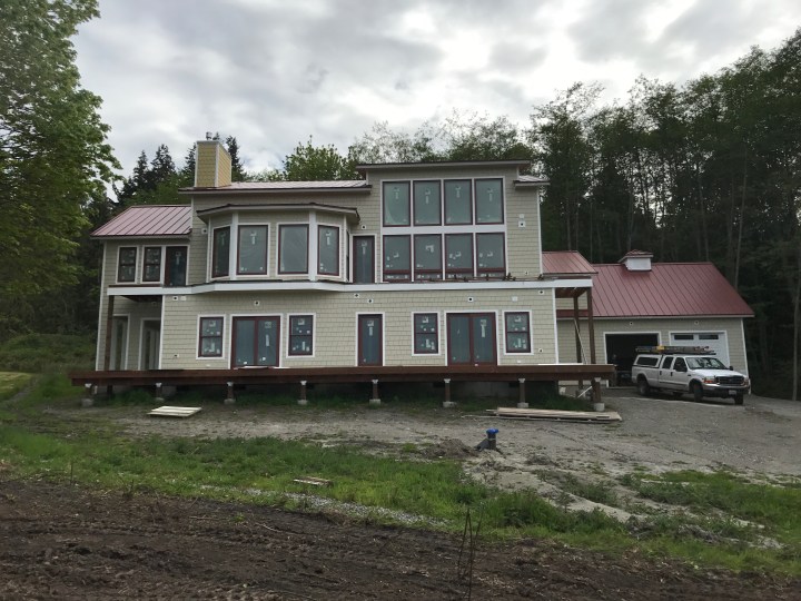 With the blackberries gone, it's possibly get far enough back to get a wider view of the house