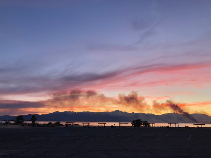 Sunset over the Salton Sea