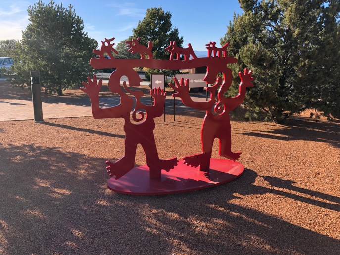 This sculpture, by a Navajo artist, is called "Two Minds Meeting."